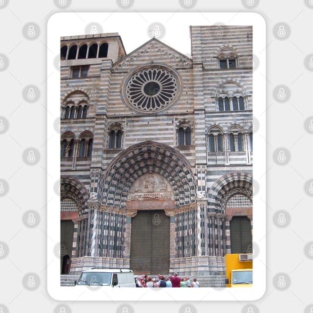 Genoa Cathedral Sticker by tomg